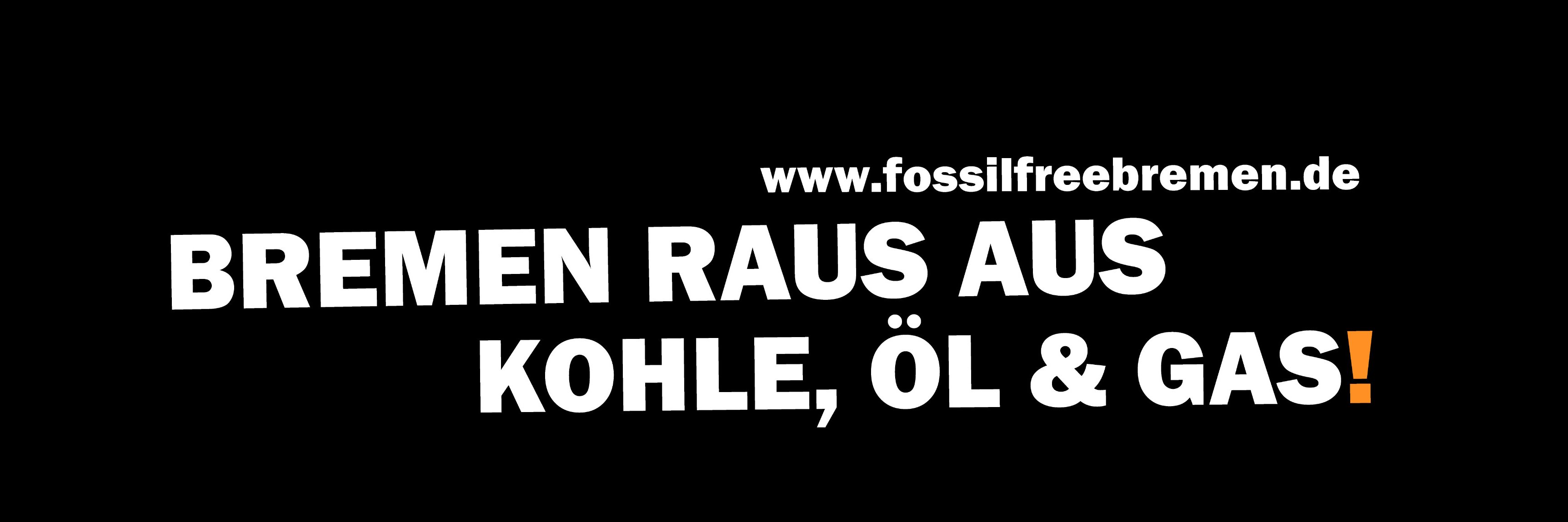 Fossil Free Bremen banner