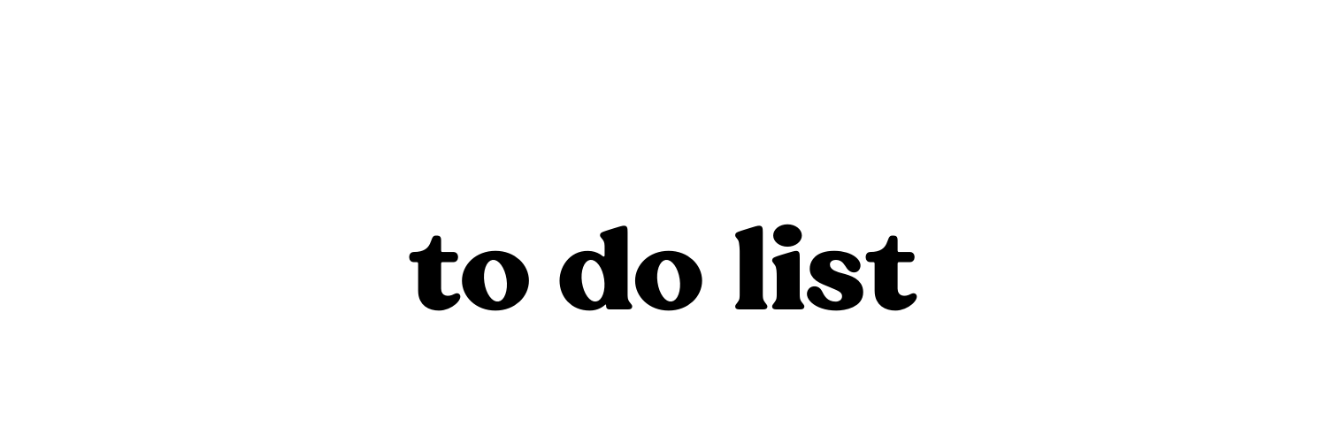 To Do List banner