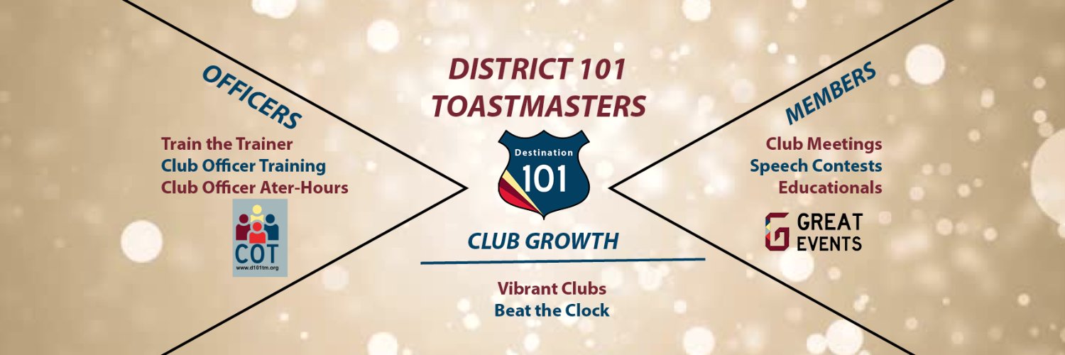 District 101 Toastmasters banner
