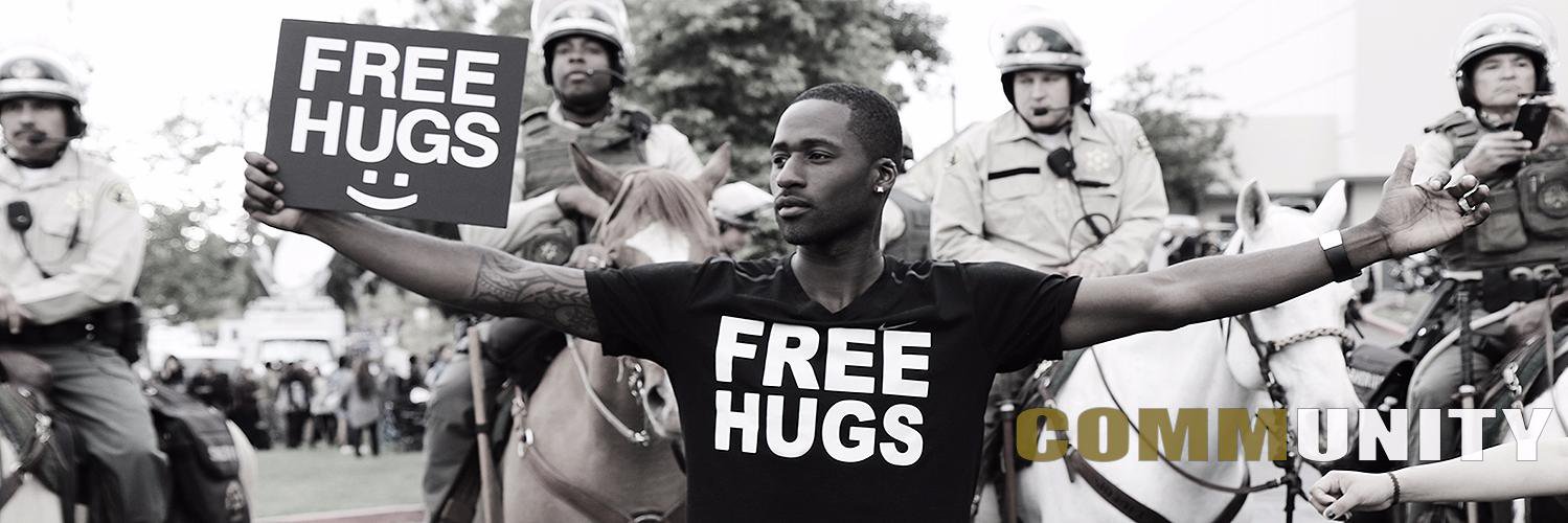 Free Hugs Project banner