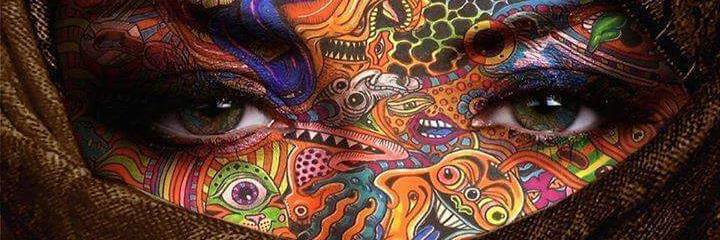 Psychedelic Musalman banner