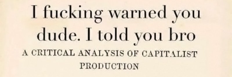 Living in a neoliberal dystopian hellscape banner
