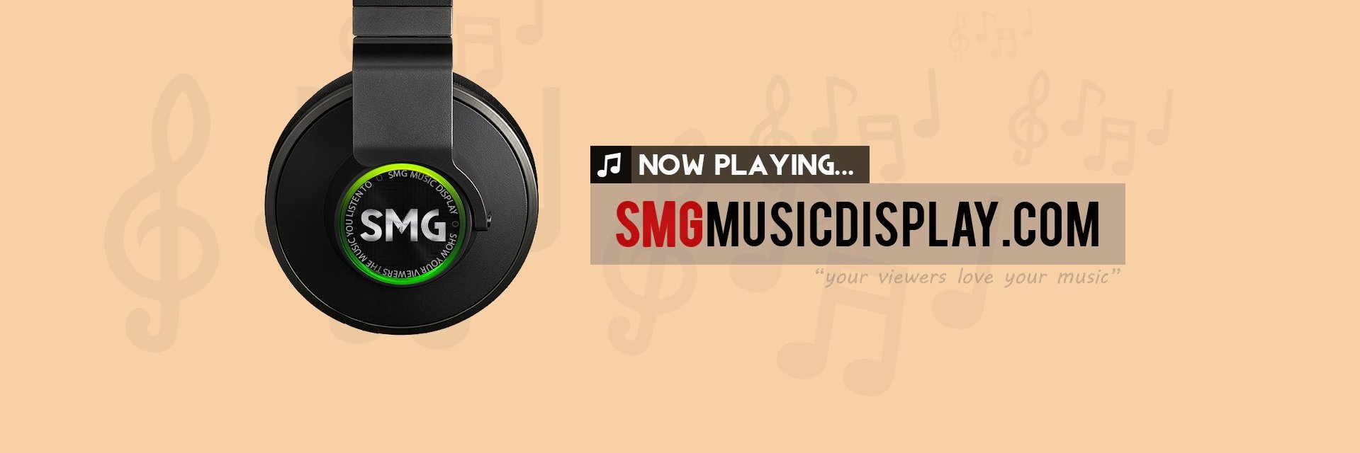 SMG music display banner