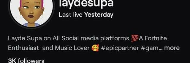 LaydeSupa's profile banner image