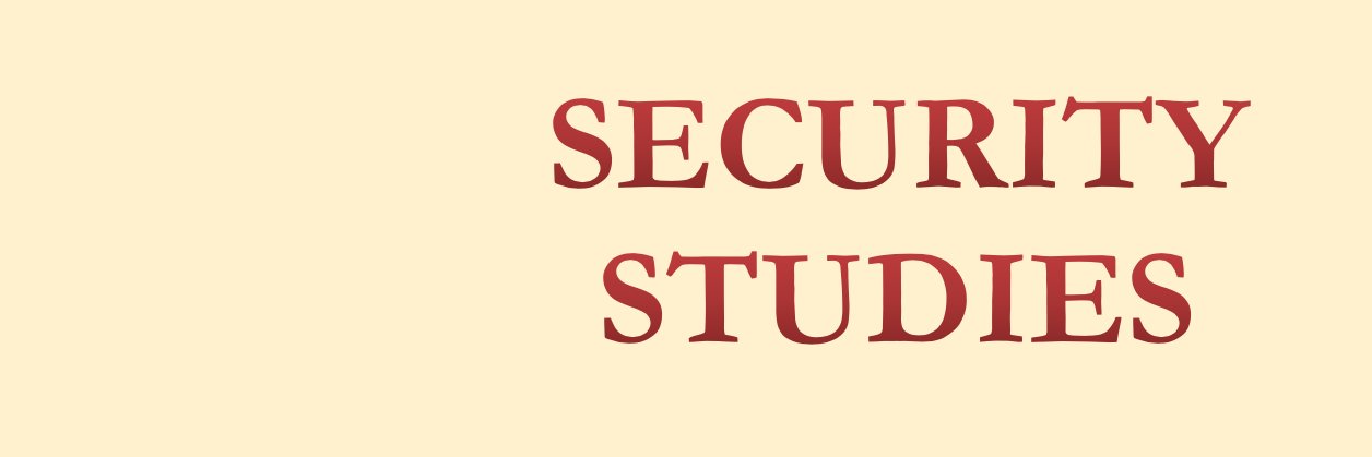 Security Studies banner