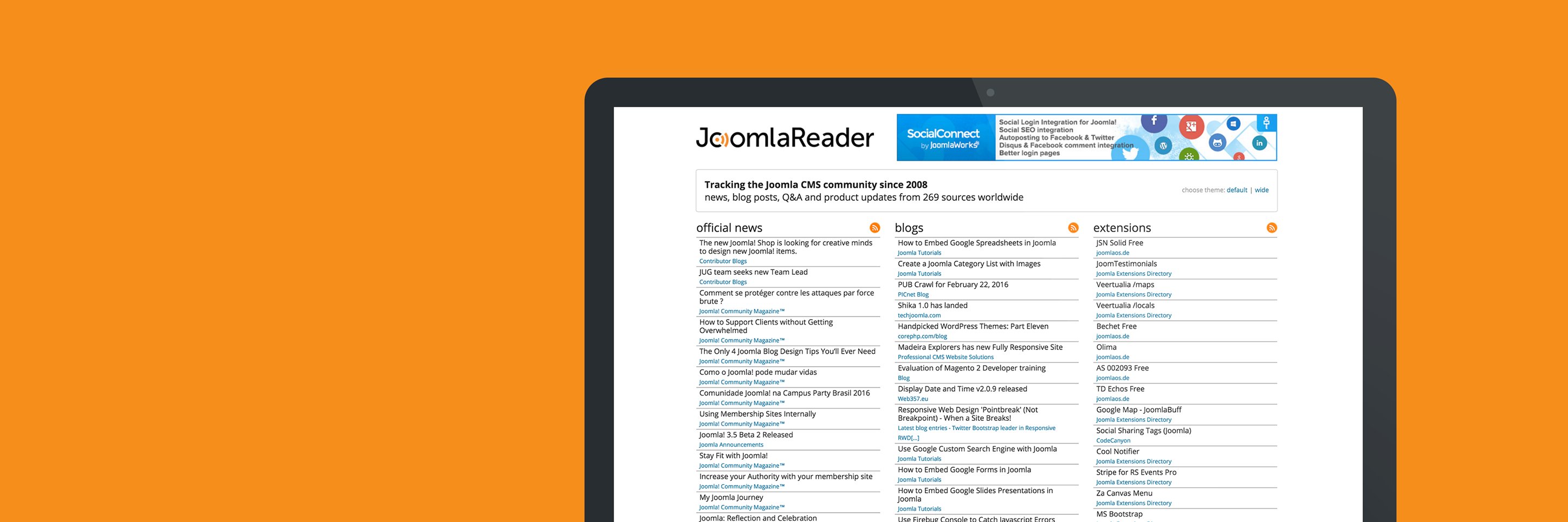 joomlareader's profile banner image