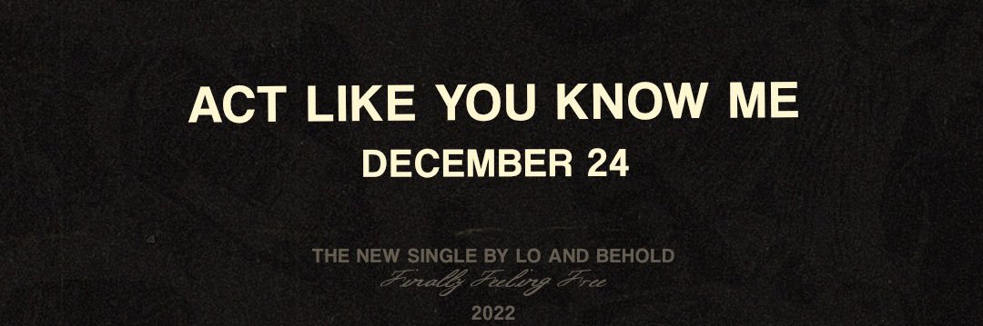 LO AND BEHOLD banner