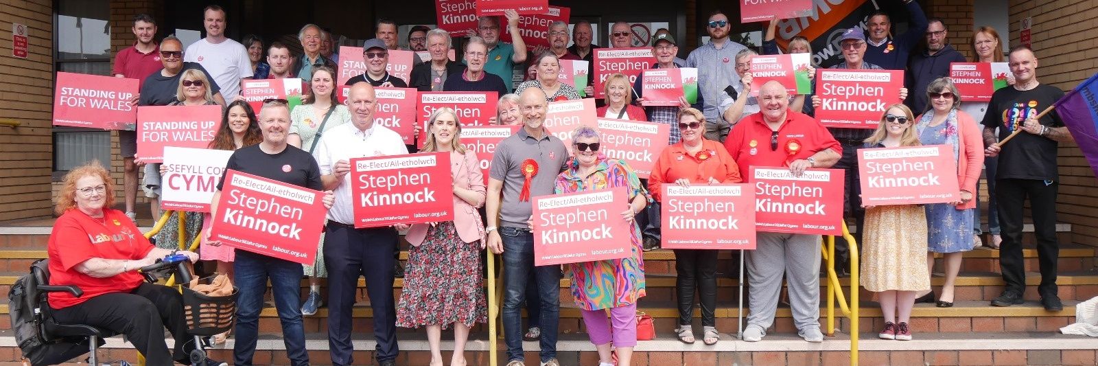 Stephen Kinnock's banner