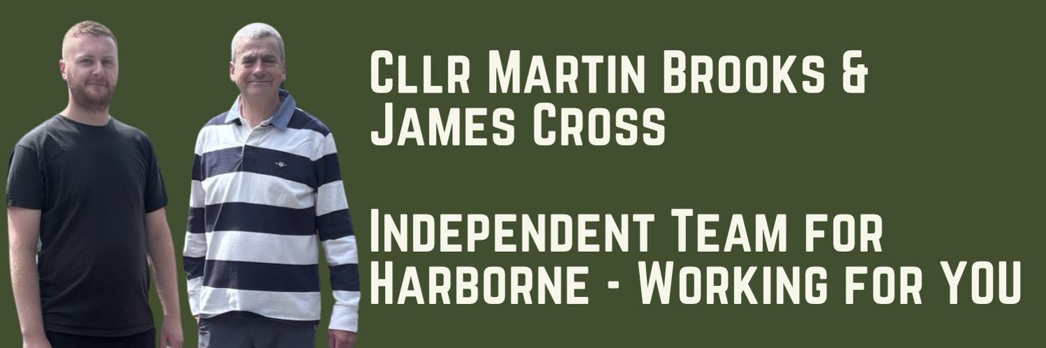 Cllr Martin Brooks's banner