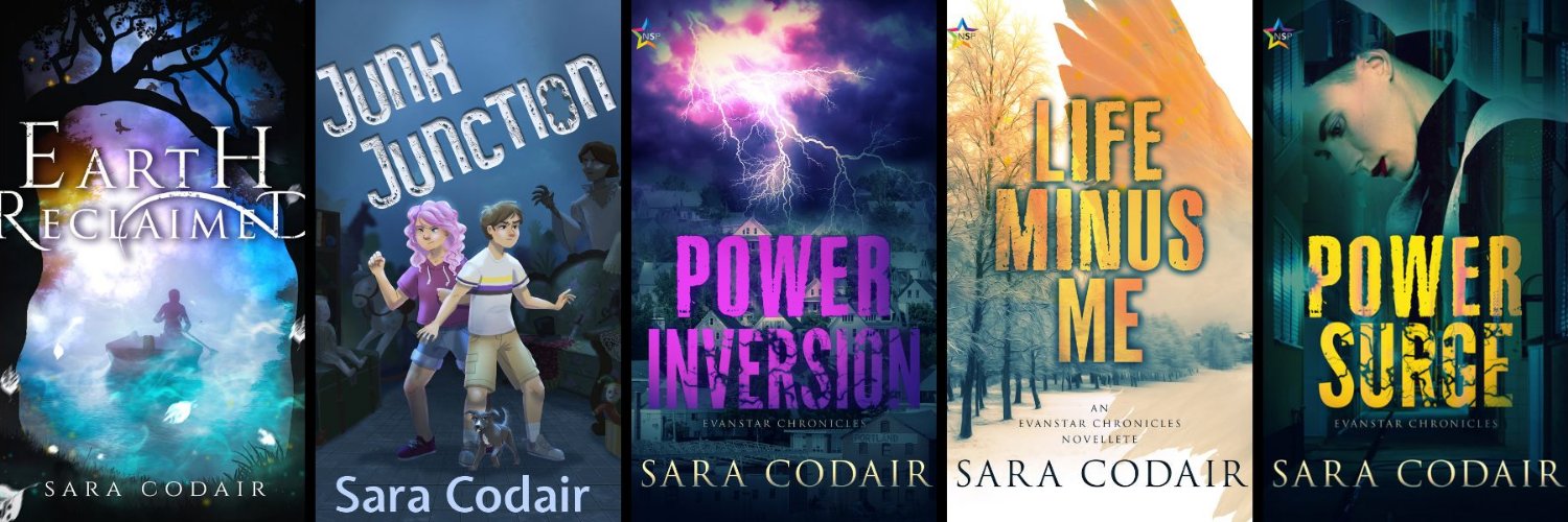 Sara Codair (they/them) banner