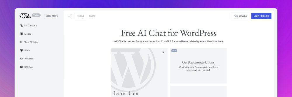 wpchat's profile banner image