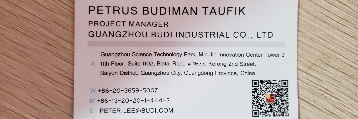 Peter - GZ Budi Industrial Co China banner