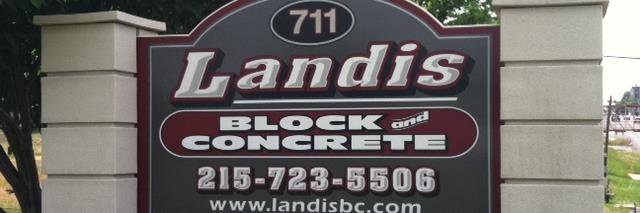 Landis Block & Concr banner