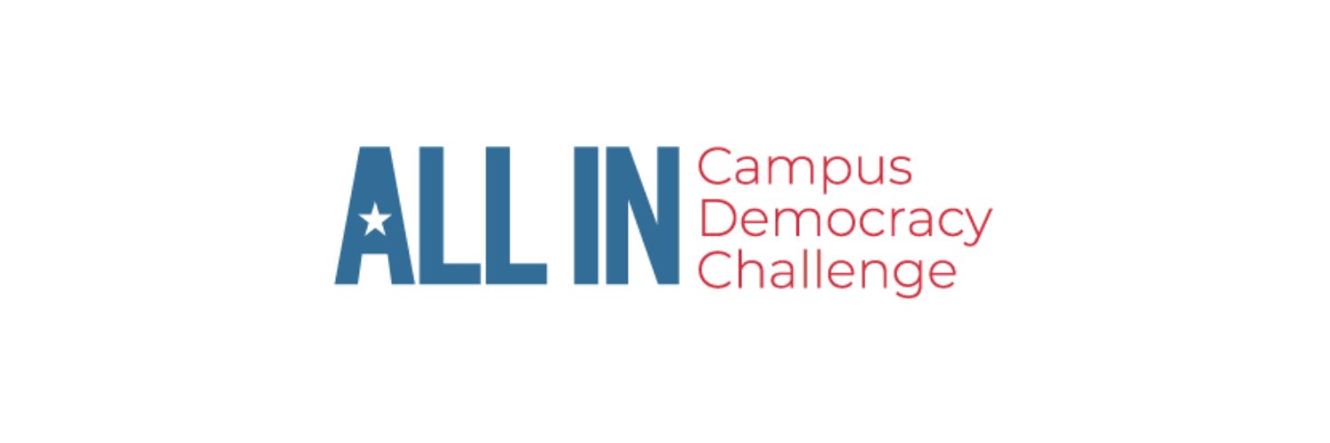 ALL IN Campus Democracy Challenge banner