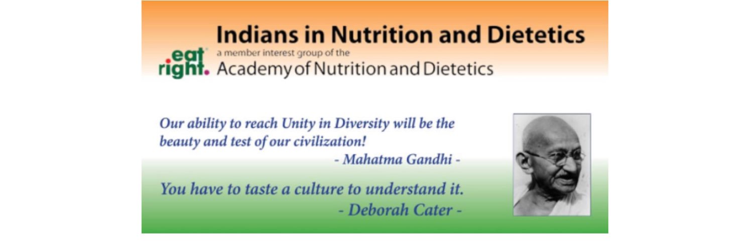 Indians in Nutrition and Dietetics banner