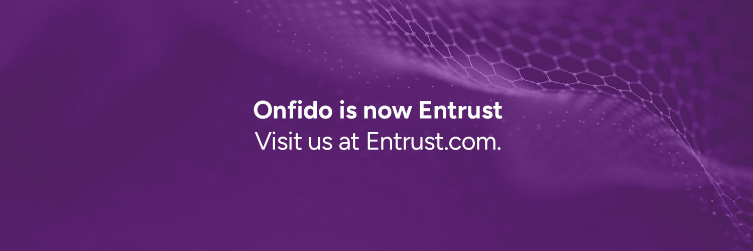 Onfido, an Entrust company banner