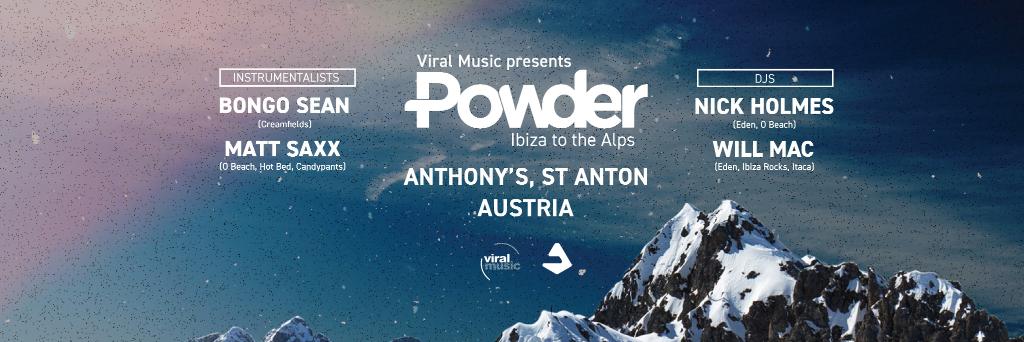 Powder - Ibiza to the Alps banner