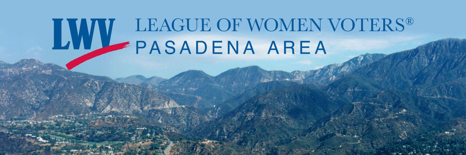LWV Pasadena Area banner