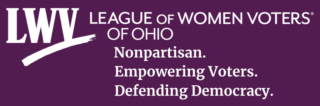 League of Women Voters of Ohio's banner