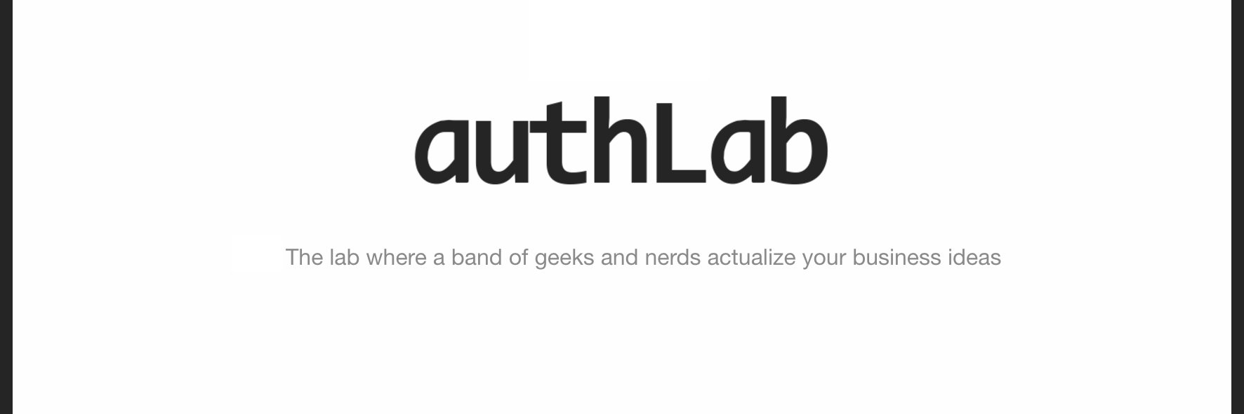 Authlab banner