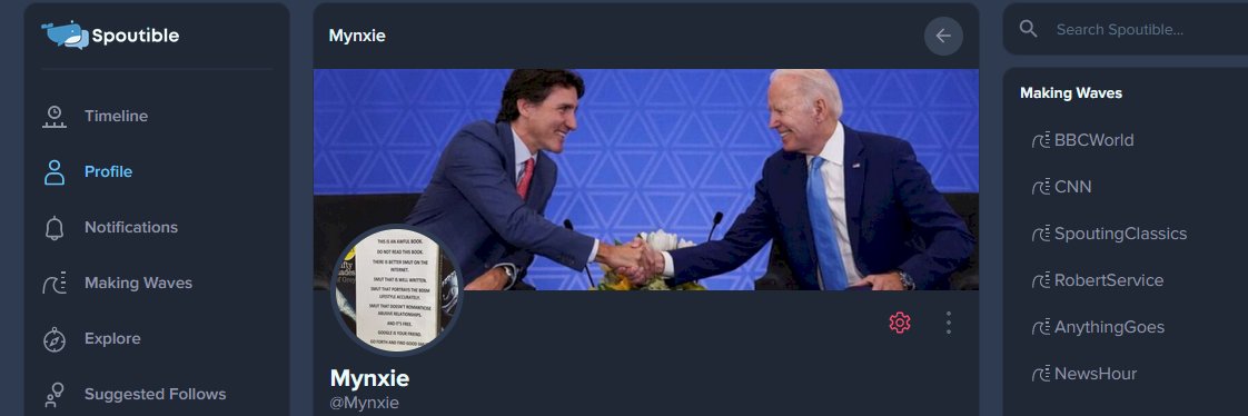 On Spoutible banner