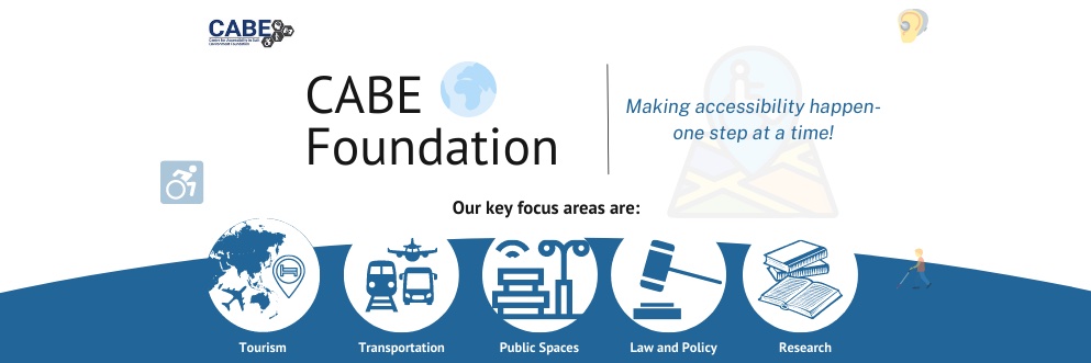 CABE Foundation👩🏻‍🦯 👨🏻‍🦽🚴🏻‍♂️ 🚌 🛴 banner