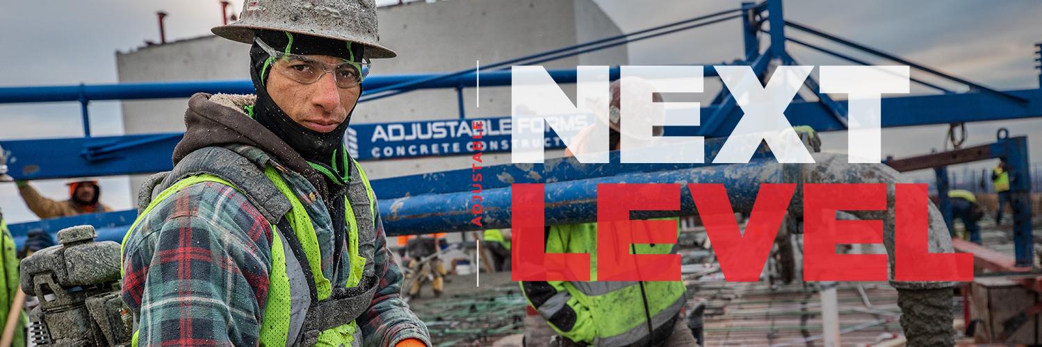 Adjustable Concrete Construction banner