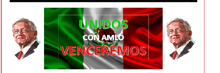 PROMMAIZ, 100% AMLO VICENTE LLAMAS G. RED-AMLO banner