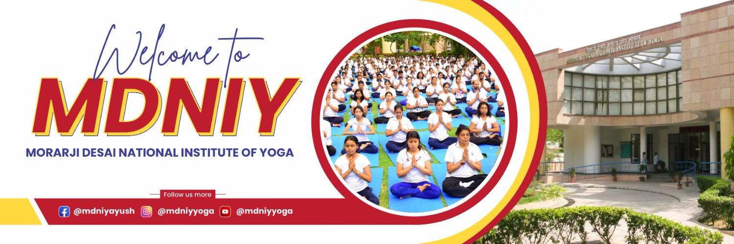 Morarji Desai National Institute of Yoga (MDNIY)'s banner