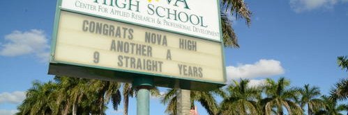 Nova High School banner