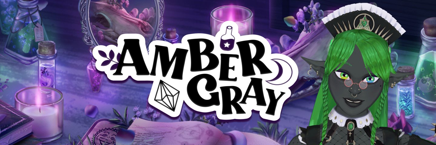 Amber Gray ♡ Drow Maid Vtuber & VA banner
