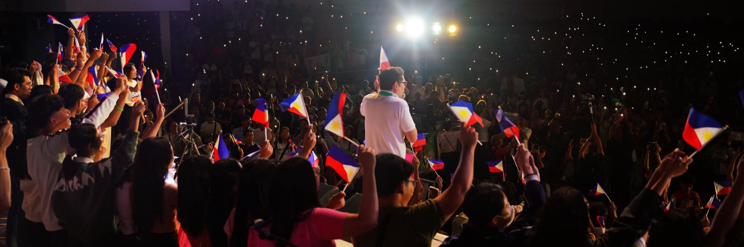 Bam Aquino's banner