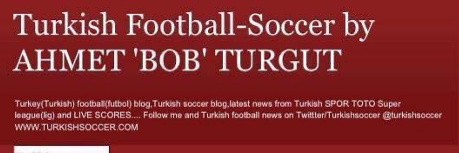 Turkish Soccer Pundit Ahmet Bob Turgut Profile Banner