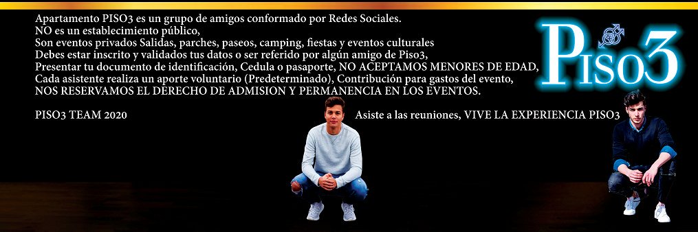 Piso3 Bogotá Comunidad Amigos Redes Sociales. banner