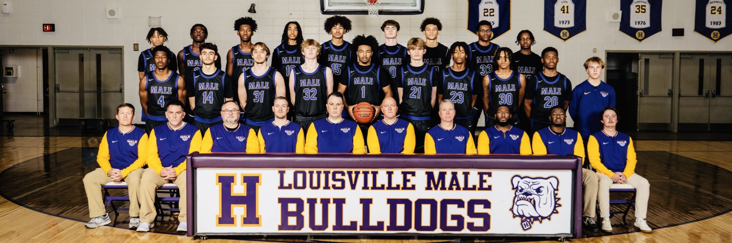 Louisville Male Basketball's banner