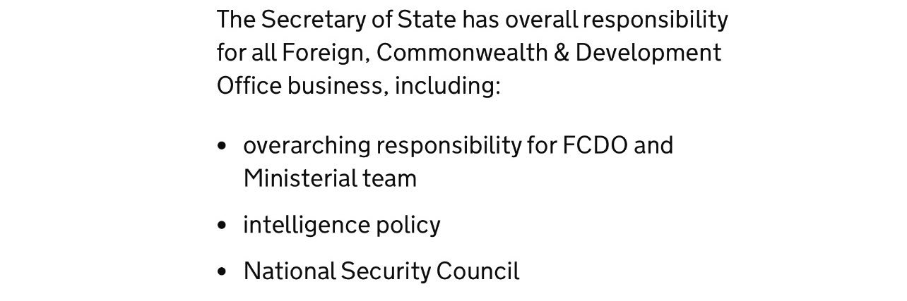 Foreign Secretary banner