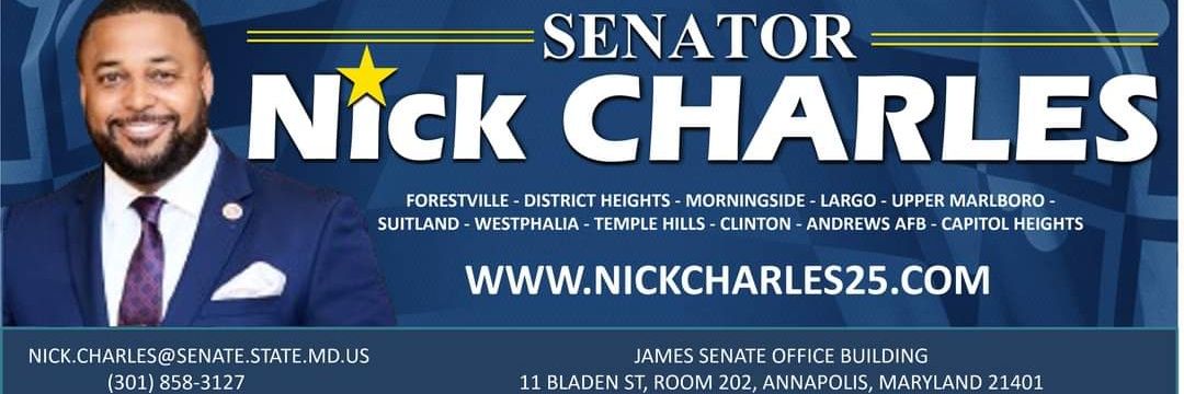 Senator Nick Charles banner