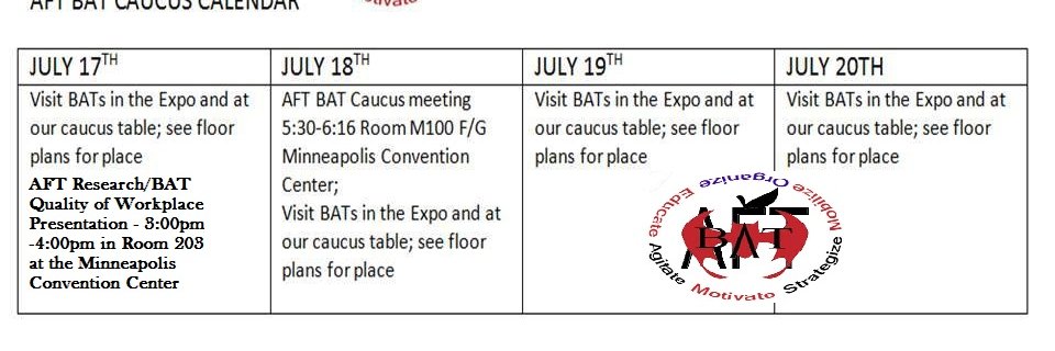 AFT BAT Caucus banner