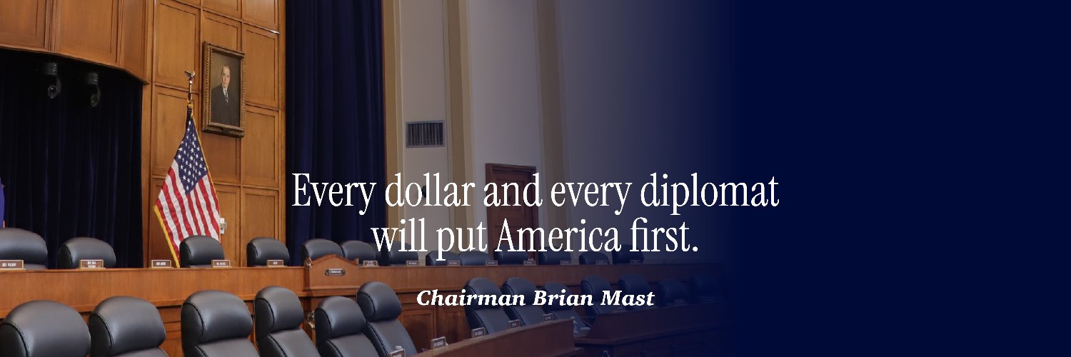 House Foreign Affairs Committee Majority's banner