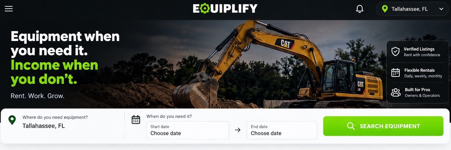 Equiplify's profile banner image