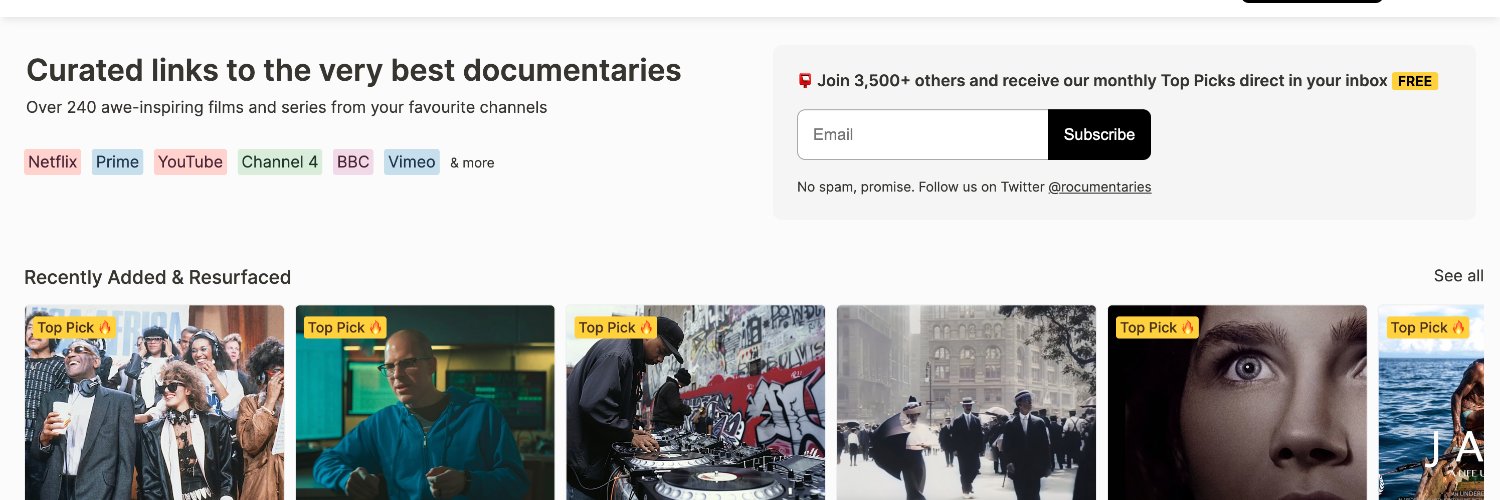 Rocumentaries 📼 banner