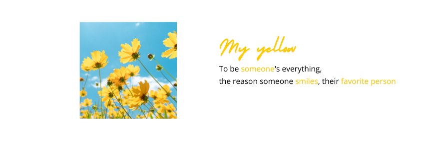 My Yellow 💛 banner