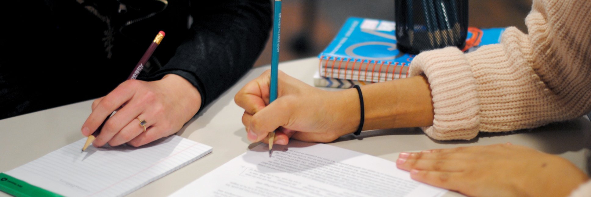 DU Writing Center banner