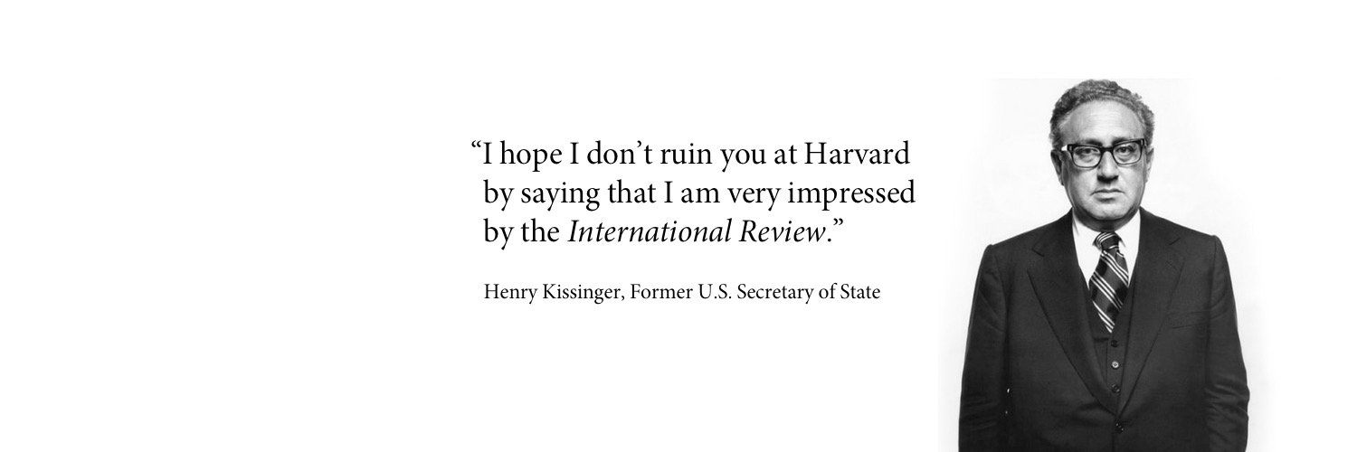 Harvard International Review banner