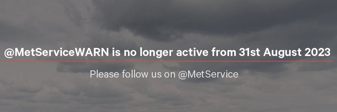 MetService Severe Weather Info banner