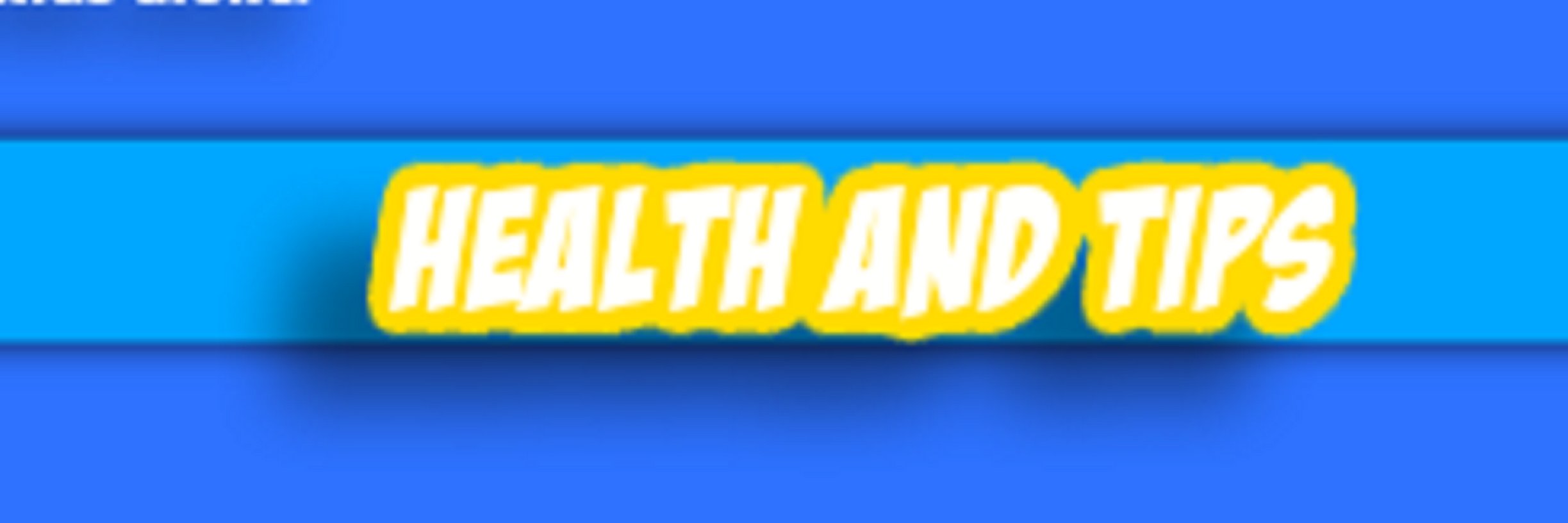 Health and tips banner