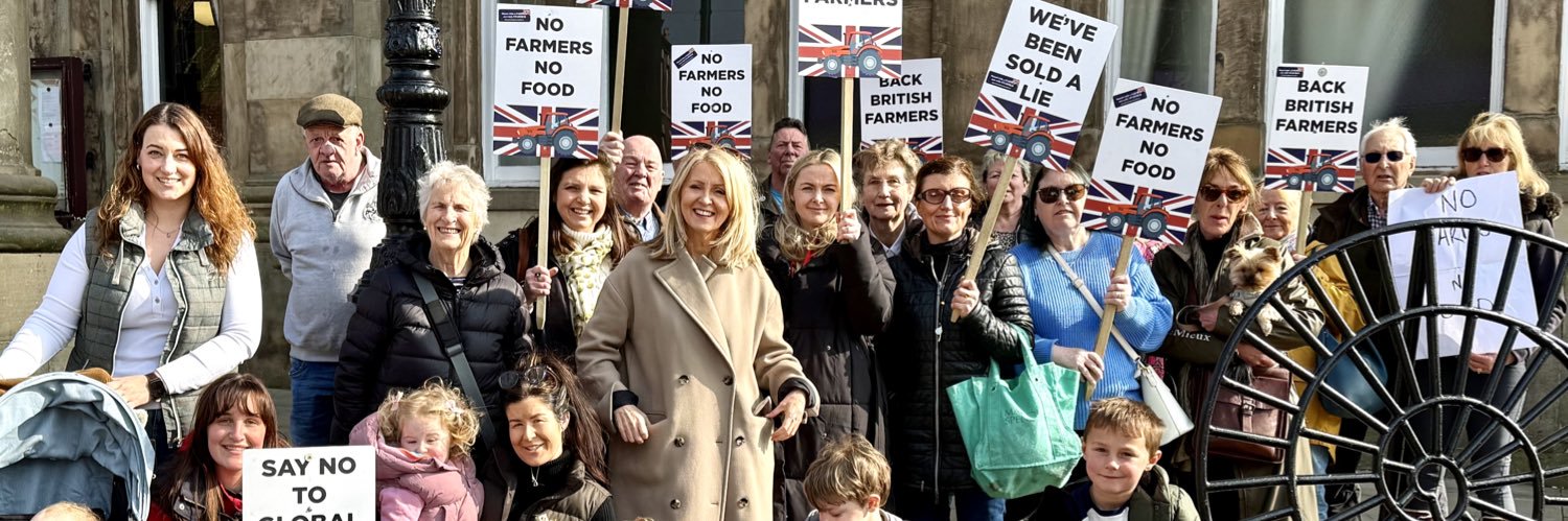 Esther McVey's banner
