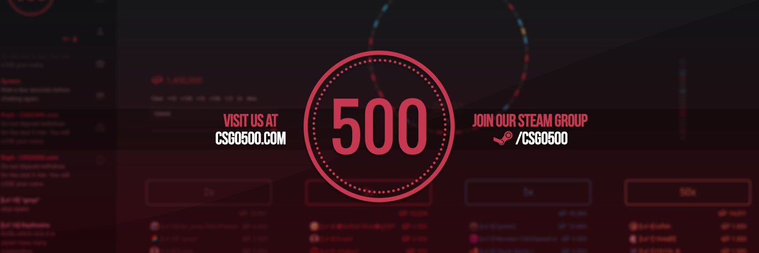CSGO500 Support banner