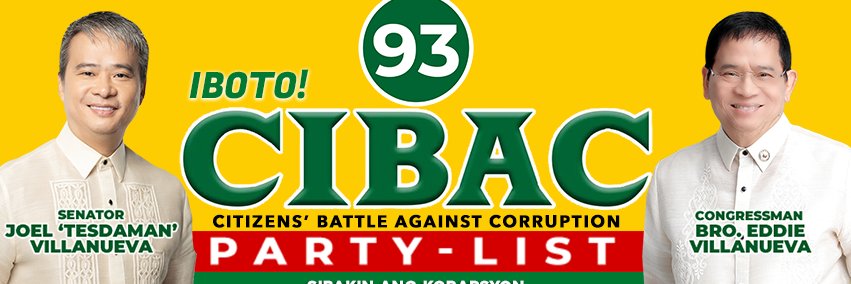 CIBAC Party-List banner
