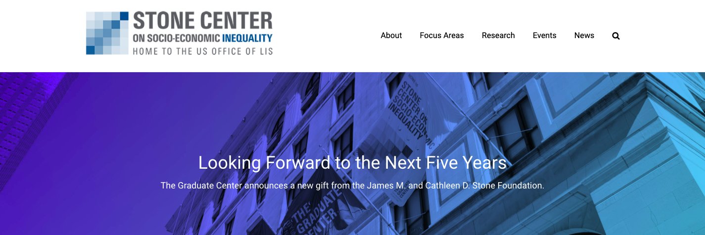 Stone Center on Socio-Economic Inequality's banner